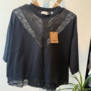 Burberry Black Lace Accent Garment